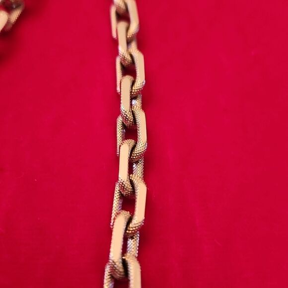 Monet Vintage Signed Silver Cable Chain Necklace - Picture 3 of 4